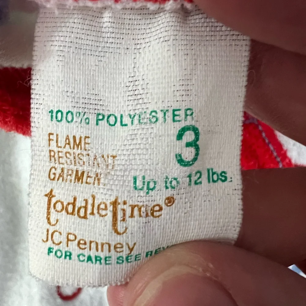 Vintage‎ JCPenneys Toddle Time one piece pj